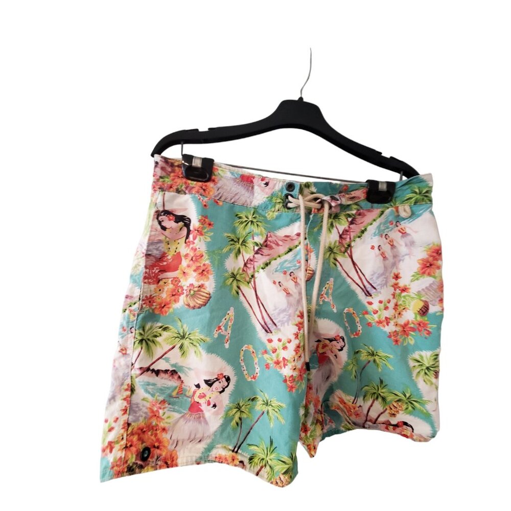Tropical Print Men's Swim Shorts